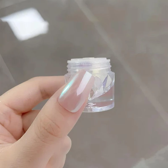 Nail Art Tırnak Süsleme İnci Tozu Sedefli Beyaz No:1 ürün görseli 1
