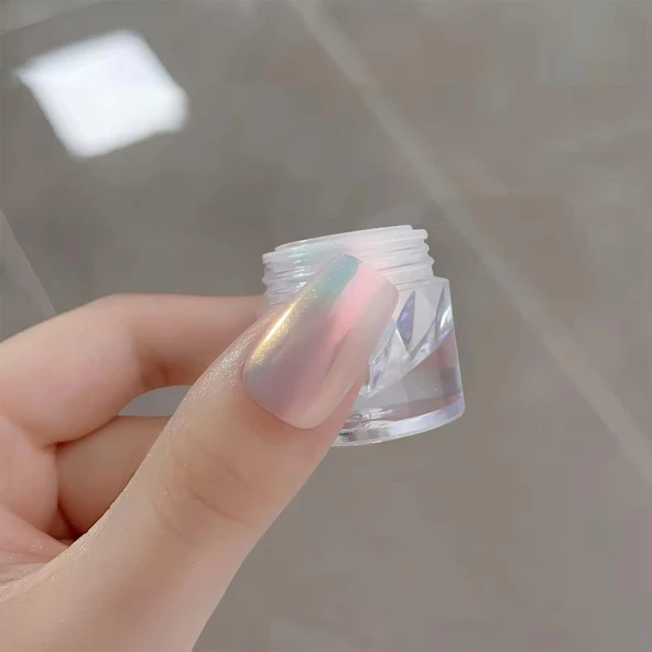 Nail Art Tırnak Süsleme İnci Tozu Açık Yeşil No:6 ürün görseli 1