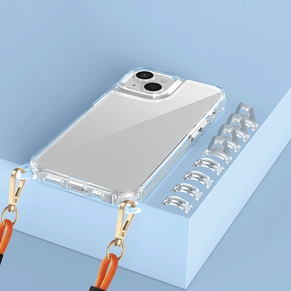 Apple iPhone 14 Uyumlu Kılıf Airbagli Takılabilir Askı Aparatlı Silikon Kapak ürün görseli 1