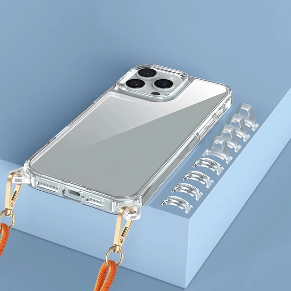 Apple iPhone 14 Pro Uyumlu Kılıf Airbagli Takılabilir Askı Aparatlı Silikon Kapak ürün görseli 1