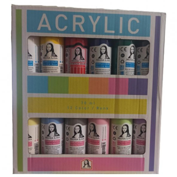 SUDOR AKRILIK BOYA12x70ML SET CHALK NORM SD150-X15 ürün görseli 1