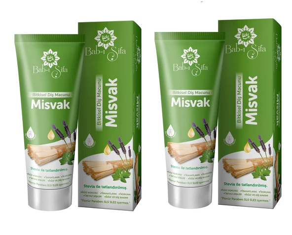 Babı Şifa Bitkisel Diş Macunu Misvak 140 Gr. 2 Adet ürün görseli 1