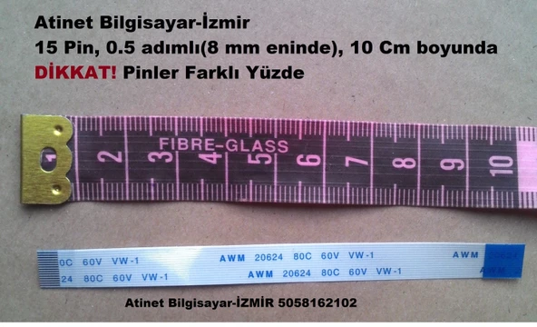 Awm 20624 80C 60V Vw-1 Flex Kablo 15 Pin 10Cm 15-0.5-10B ürün görseli 1