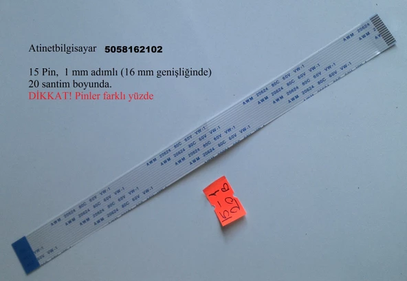 Awm 20624 80C 60V Vw-1 Flex Şerit Kablo 15 Pin 1Mm 20Cm 15-1-20B ürün görseli 1