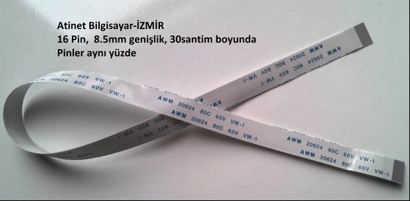 Awm 20624 80C 60V Vw-1 Flex Şerit Kablo 16 Pin 30 Cm 16-0.5-30A ürün görseli 1