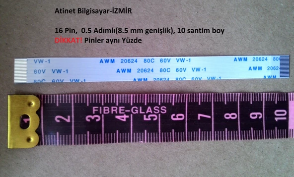 Awm 20624 80C 60V Vw-1 Flex Kablo 16 Pin 10Cm 16-0.5-10A ürün görseli 1