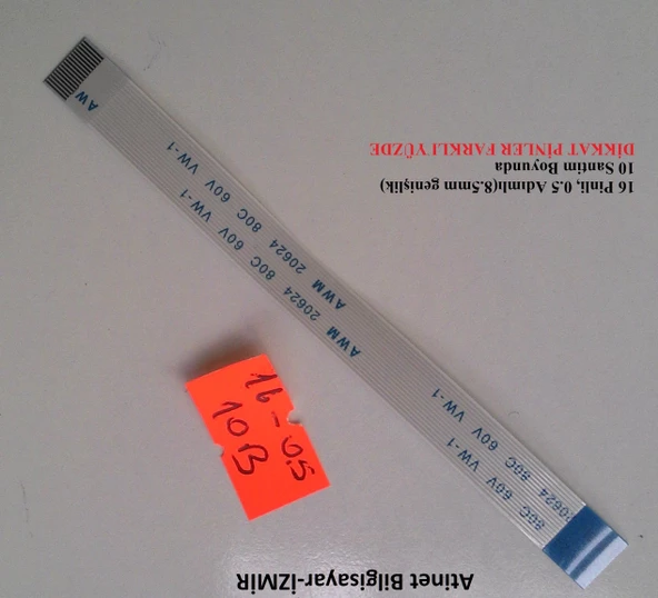 Awm 20624 80C 60V Vw-1 Flex Kablo 16 Pin 10Cm 16-0.5-10B ürün görseli 1