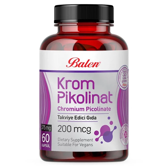 Balen Krom Pikolinat Kapsül 375 Mg* 60 ürün görseli 1