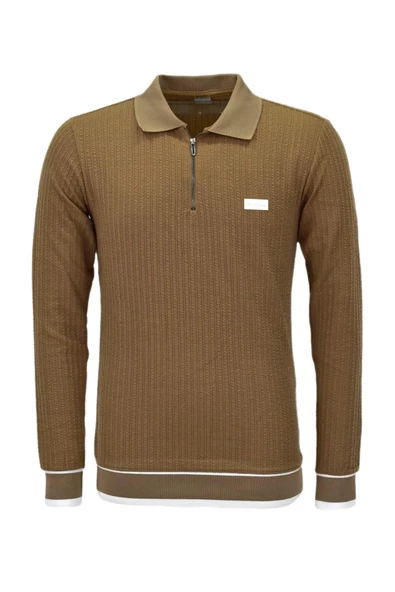 Erkek Spor Mevsimlik Polo Yaka Sweatshirt BGL-ST03932 ürün görseli 1