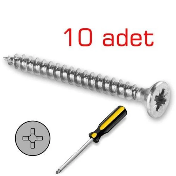 Meridyen Sunta Vidası 3.5x18mm 10 Adet ürün görseli 1