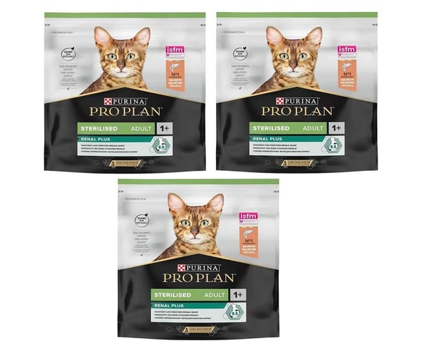 Proplan Sterilised Somon Kısır Kedi Maması 400 Gr*3 Adet ürün görseli 1