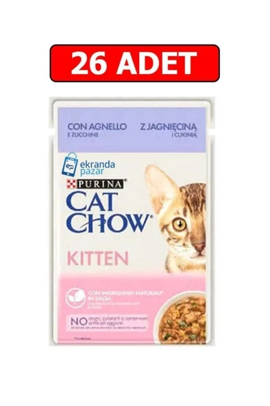 Cat Chow Kuzulu Yavru Kedi Konserve Maması 85 Gr 26 Adet ürün görseli 1