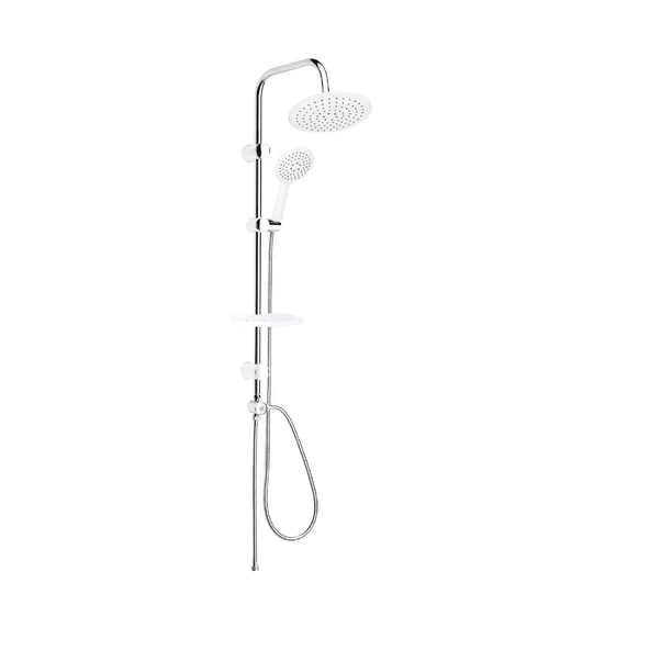 TOWER DUŞ SİSTEMİ Ø220MM YUVARLAK TEPE DUŞU BEYAZ-KROM ürün görseli 1