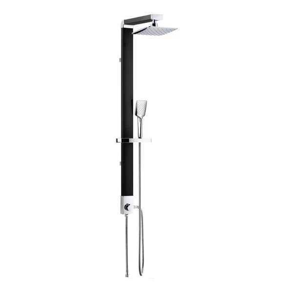REGARD RAİN DUŞ SİSTEMİ 200X200 MM KARE TEPE DUŞU SİYAH-KROM ürün görseli 1