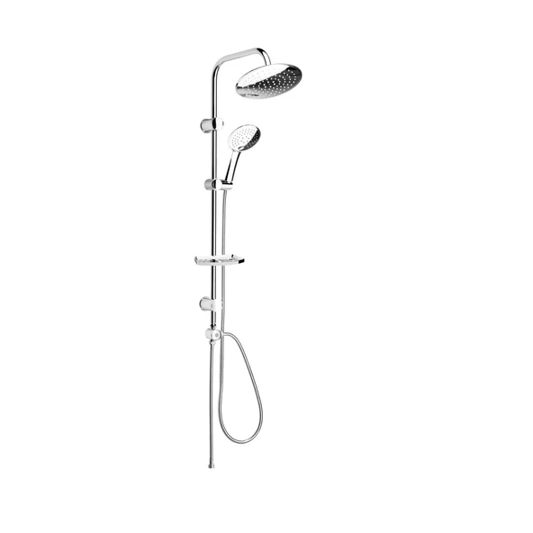 TOWER DUŞ SİSTEMİ Ø220MM YUVARLAK TEPE DUŞU+3 FONKSİYONLU EL DUŞU ürün görseli 1