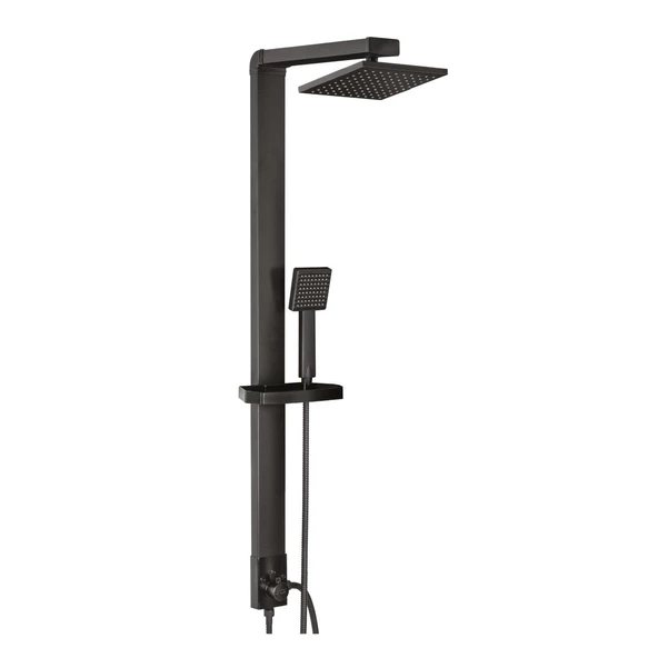 REGARD RAİN DUŞ SİSTEMİ 200X200 MM KARE TEPE DUŞU SİYAH ürün görseli 1
