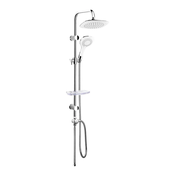 TOWER DUŞ SİSTEMİ 200X200MM KARE TEPE DUŞU+3 FONKSİYONLU EL DUŞU ürün görseli 1