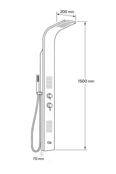 PANEL DUŞ SİSTEMİ İNOX BEYAZ - Resim 8