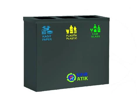 Geri Dönüşüm Kutusu 3Lü İç Kovalı 30*70*90Cm ürün görseli 1