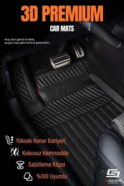 S-Dizayn MG HS Turbo Hybrid 3D Pro Havuzlu Paspas 2024 Üzeri A+ Kalite ürün görseli 1