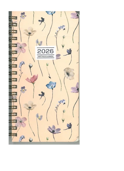 Keskin 2026 Aj 73 8x16 Haftalık Pastel Cep Ajandası ürün görseli 1