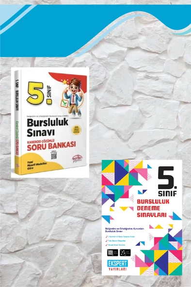 5.Sınıf Bursluluk Sınavı Soru Bankası (Karekod Çözümlü)+ Deneme Sınavı ürün görseli 1