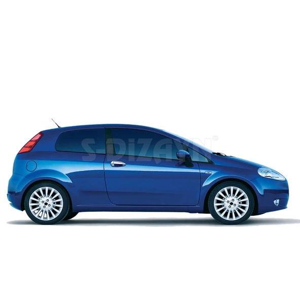 S-Dizayn Fiat Grande Punto Krom Kapı Kolu 2 Kapı 4 Prç 2006-2018 (Çerçeveli) ürün görseli 1