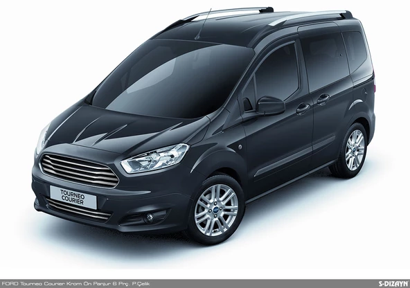 S-Dizayn Ford Courier Krom Ön Panjur Seti 6 Prç Orj. Model 2014-2017 ürün görseli 1