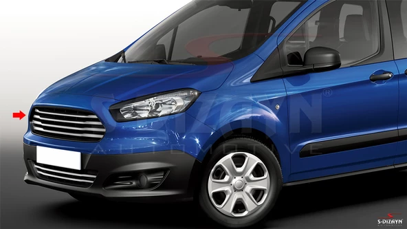 S-Dizayn Ford Courier Krom Ön Panjur 4 Prç. Orj Model 2014-2017 ürün görseli 1