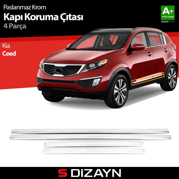 S-Dizayn Kia Ceed Kapı Koruma Çıtası Krom 2006-2010 - Resim 8
