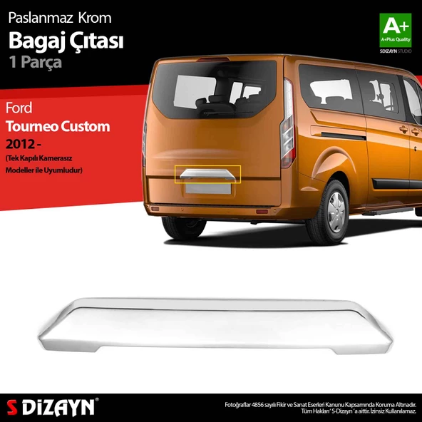 S-Dizayn Ford Tourneo Custom Krom Bagaj Çıtası 2012-2023 (Kamerasız) ürün görseli 1
