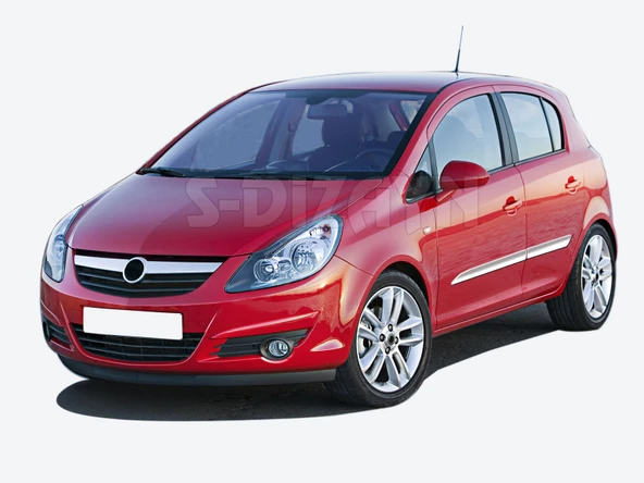 S-Dizayn Opel Corsa D Krom Yan Kapı Çıtası 4 Prç 2007-2014 ürün görseli 1