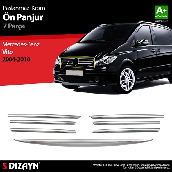S-Dizayn Vito Krom Ön Panjur 7 Prç 2004-2010 ürün görseli 1