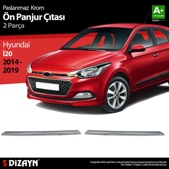 S-Dizayn Hyundai i20 Krom Ön Panjur 2 Prç 2014-2018 ürün görseli 1