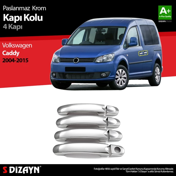 S-Dizayn VW Caddy Krom Kapı Kolu 4 Kapı 2004-2015 ürün görseli 1