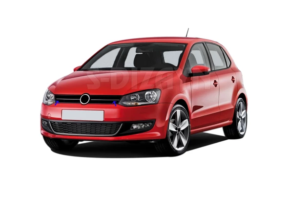 S-Dizayn VW Polo 6R Krom Ön Panjur 2 Parça 2009-2014 ürün görseli 1