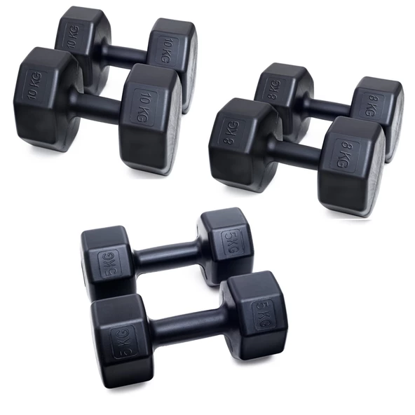PS SPOR 3 ÇİFT DAMBIL SET(5 KG + 8 KG + 10 KG X 2 ADET ) OLARAK GÖNDERİM YAPILCAKTIR) ürün görseli 1