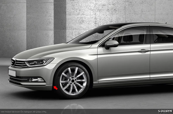 S-Dizayn VW Passat B8 Krom Aksesuar Çıta Seti A+Kalite ürün görseli 1