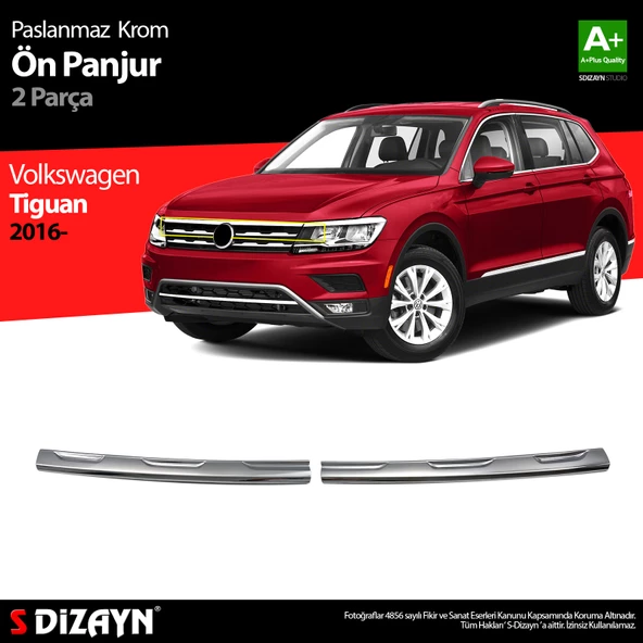 S-Dizayn VW Tiguan Krom Ön Panjur 2 Prç. 2016-2020 ürün görseli 1