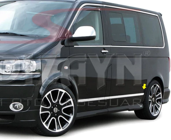 S-Dizayn VW T6 Transporter Krom Yan Kapı Çıtası 7 Prç. (U.Şasi) 2015-2019 ürün görseli 1