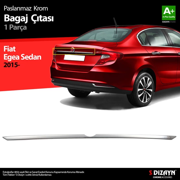S-Dizayn Fiat Egea SD Krom Bagaj Çıtası 2015-2020 ürün görseli 1
