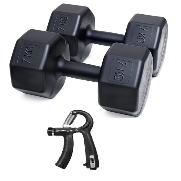 Ps Spor 14 Kg Dambıl 7 X 2 Adet Sayaçlı Ayarlanabilir El Yayı Sayaçlı Atlama Ipi ürün görseli 1