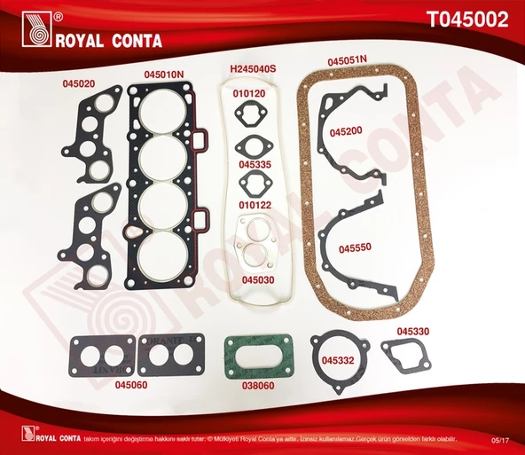MOTOR TAKIM CONTA KEÇESİZ LADA SAMARA 1500 ürün görseli 1
