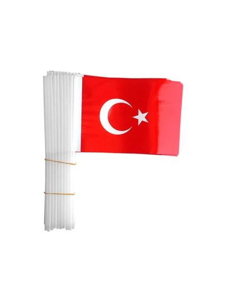 Buket Sopalı Büyük Çıtalı Kagit Bayrak 40 Lı 22x32 Battal ürün görseli 1