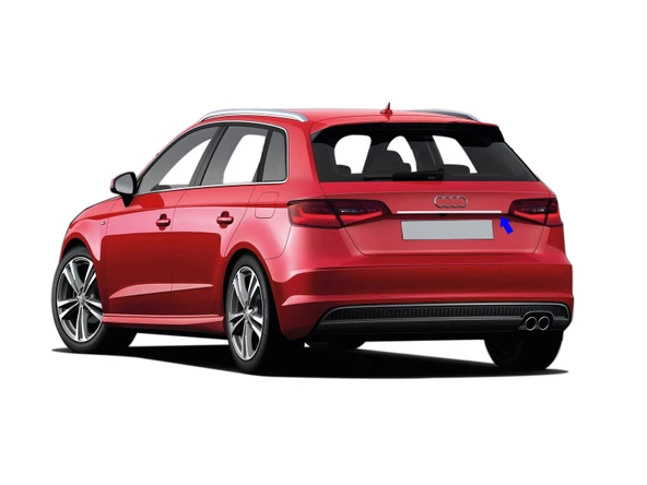 S-Dizayn Audi A3 HB Krom Bagaj Çıtası 2013-2020 ürün görseli 1