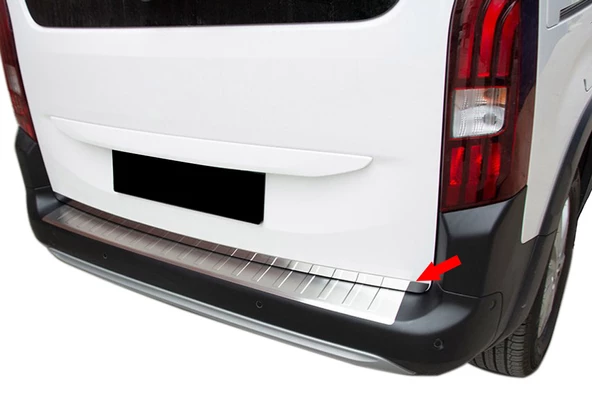 S-Dizayn Opel Combo E Krom Arka Tampon Eşiği 2019-2023 ürün görseli 1