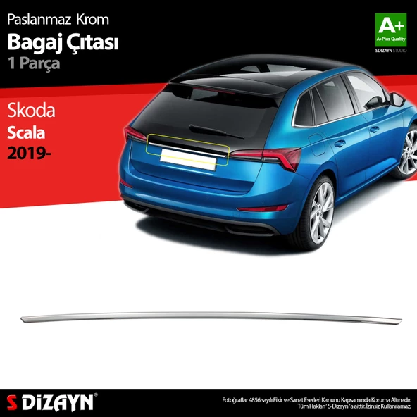 S-Dizayn Skoda Scala Krom Bagaj Çıtası 2019-2023 ürün görseli 1