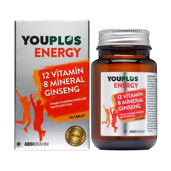 Youplus Energy Vitamin Mineral Kompleksi 30 Tablet ürün görseli 1