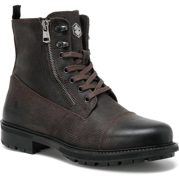 LUMBERJACK RAMONES KAHVE HAKİKİ DERİ COMFORT CASUAL FERMUARLI ERKEK BOT ürün görseli 1