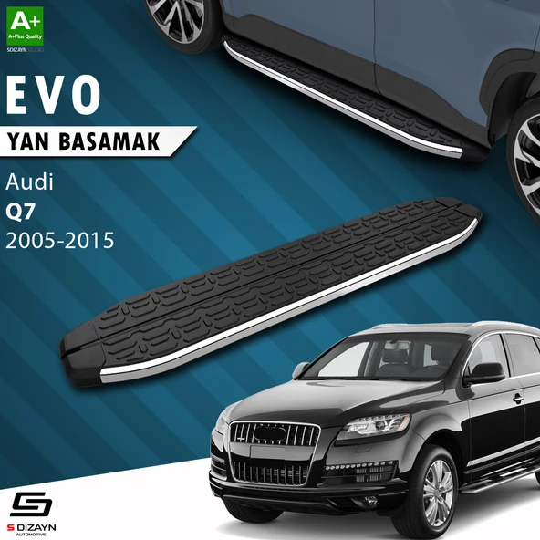 S-Dizayn Audi Q7 Evo Krom Yan Basamak 213 Cm 2005-2015 A+ Kalite ürün görseli 1